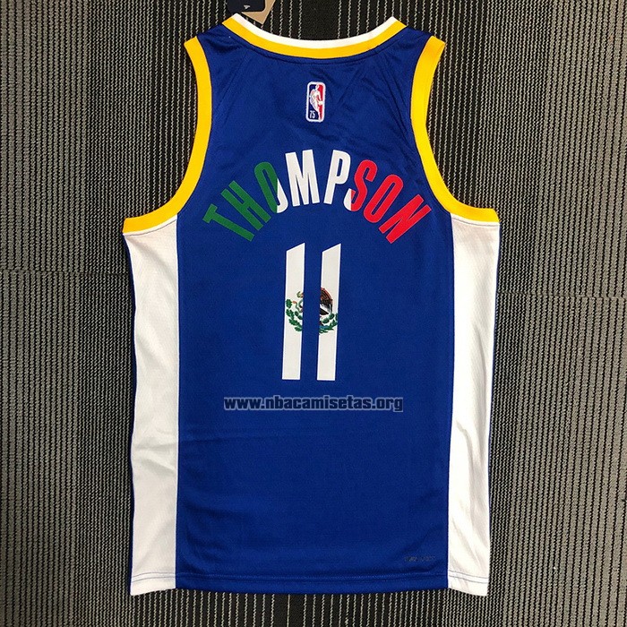 Camiseta Golden State Warriors Klay Thompson NO 11 Icon Royal Special Mexico Edition Azul
